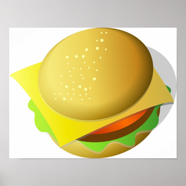 Geschmackvolles Hamburger Mitbringsel-Food-Poster Poster (Vorne)
