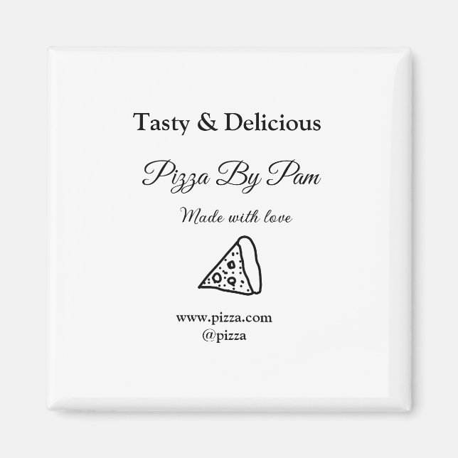 Geschmackvolles Pizzeria mit Liebe gekocht Magnet (Vorne)