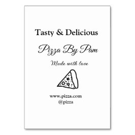 Geschmackvolles Pizzeria mit Liebe gekocht Tischnummer