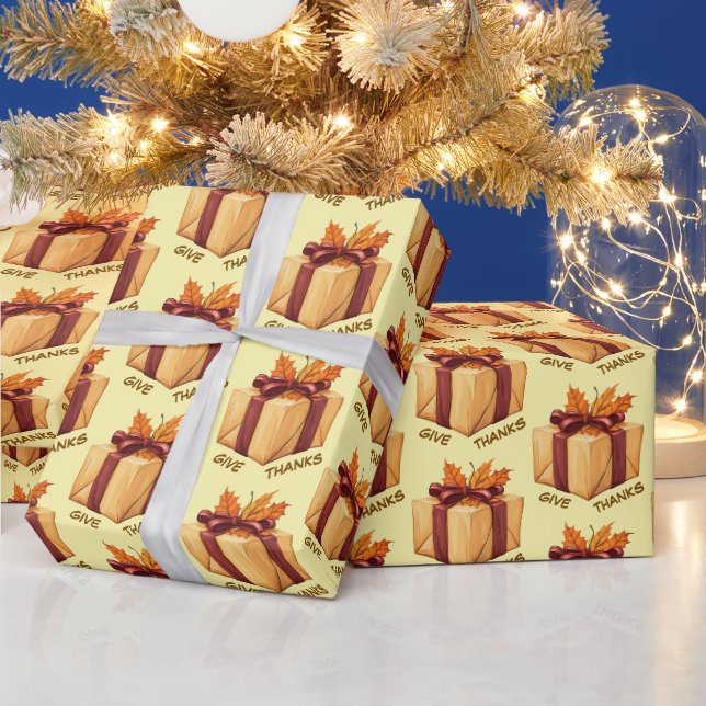 Geschmackvolles Thanksgiving-Geschenkpapier Geschenkpapier (Feiertage)
