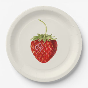 Geschmacky Red Strawberry (von Louis C.C. Krieger) Pappteller