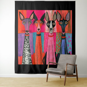 Geschmeidige schlanke lebhafte Chihuahua-Welpen Wandteppich