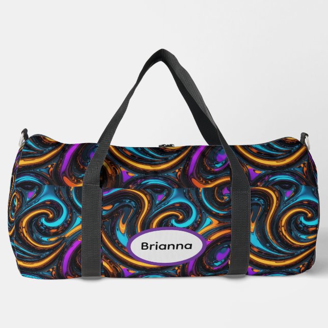 Geschmolzene Chrom-Wirbel Duffle Bag (Vorderseite)
