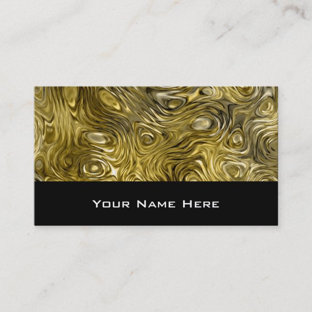 Geschmolzene "Gold"-Visitenkarte schwarz Visitenkarte (Vorderseite)