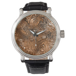 Geschmolzene "Kupfer"-Druckuhr Armbanduhr