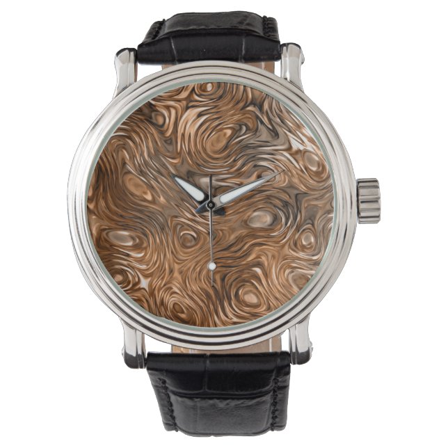 Geschmolzene "Kupfer"-Druckuhr Armbanduhr (Vorderseite)