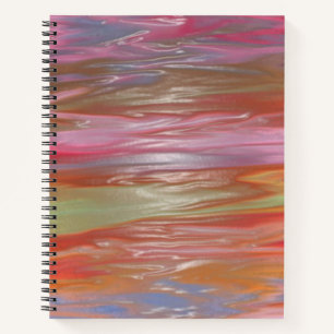 Geschmolzene Pastel Crayons - Spiralfolien Notizbuch