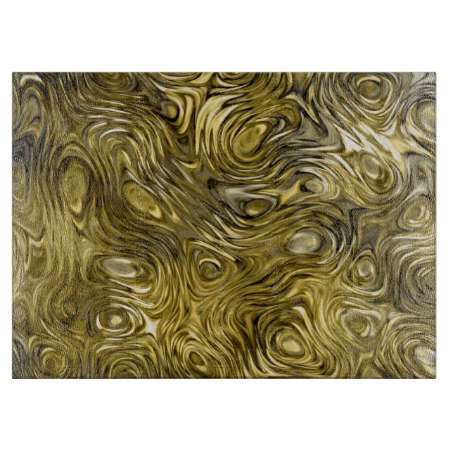 Geschmolzene Schneidplatte "Gold" Schneidebrett (Vorderseite)