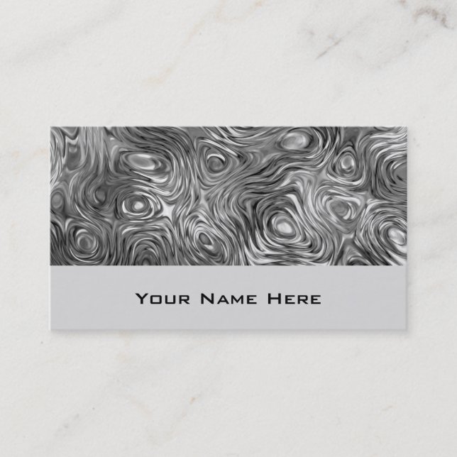 Geschmolzene Visitenkarte grau (Vorderseite)