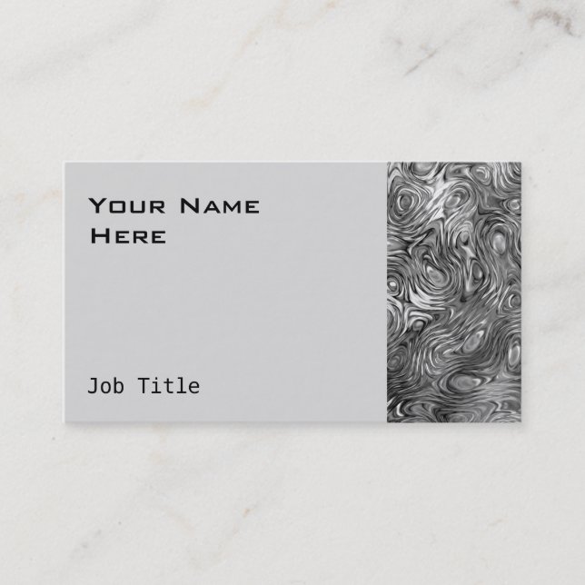 Geschmolzene Visitenkartenseite grau Visitenkarte (Vorderseite)