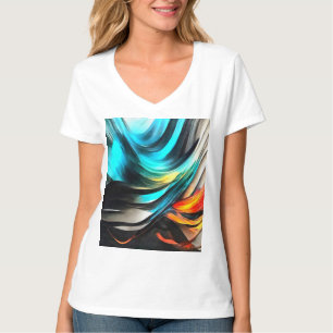 Geschmolzene Wärme Lebendige Abstrakte Landschaft T-Shirt