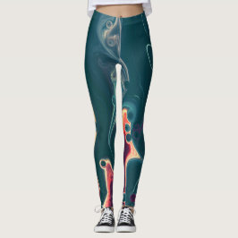 Geschmolzene Wellen in Mitternachtsbewegung Leggings