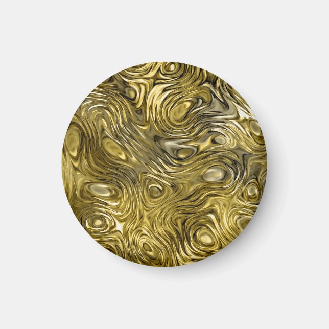 Geschmolzener "Gold"-Magnet rund Magnet (Vorne)