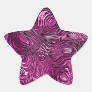 Geschmolzener Hot Pink-Aufkleber Stern Stern-Aufkleber