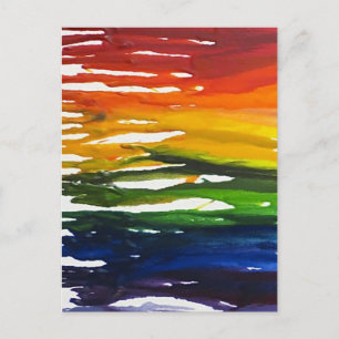 Geschmolzener Krebs auf Leinwand Postkarte