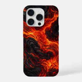 Geschmolzener Lavastrom | Vulkanische Feuertextur iPhone 15 Pro Hülle