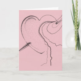 geschmolzenes Herz Feiertagskarte