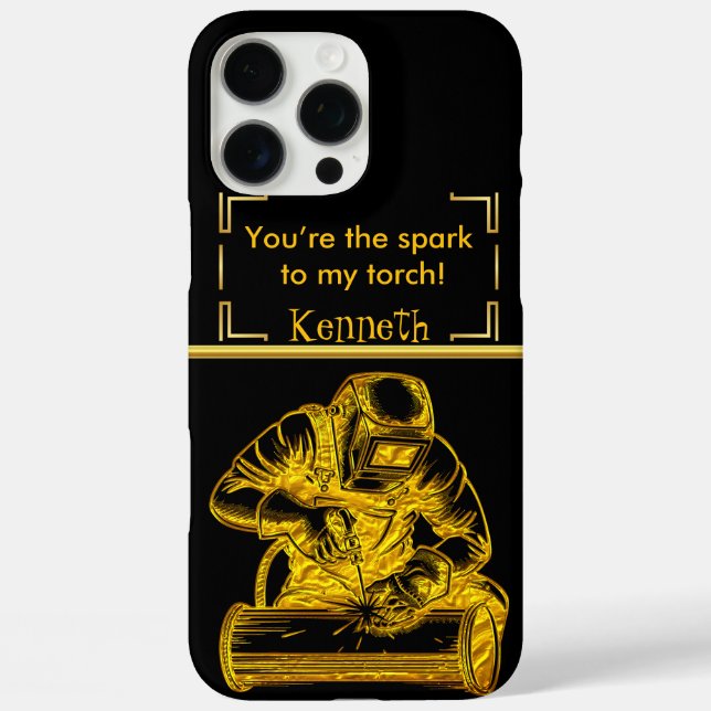 Geschmolzenes Metall, durch Expertise transformier iPhone 16 Pro Max Hülle (Rückseite)