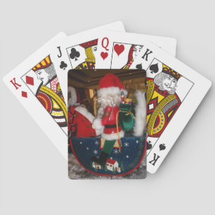 Geschmückter Weihnachtsmann Weihnachts-Kunstdruck/ Spielkarten