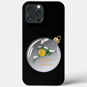 Geschmückter Weihnachtszweig in einer Glaskugel Case-Mate iPhone Hülle