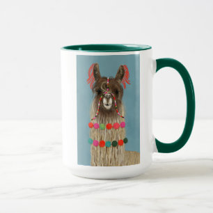 Geschmücktes Lama - Brown Tasse