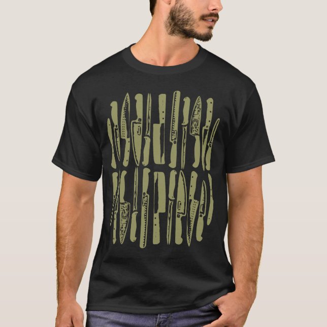 Geschneidet und gezäunt - Khaki auf Dunkel T-Shirt (Vorderseite)