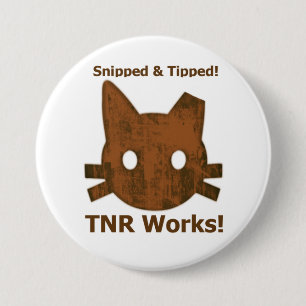 Geschnippelter u. gespitzter TNR Knopf Button
