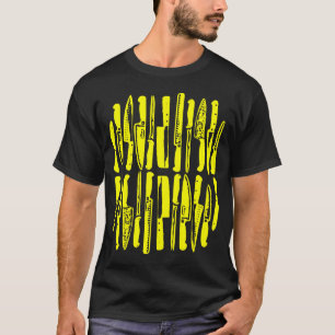 geschnitten und gewürfelt - Gelb auf Dunkel T-Shirt