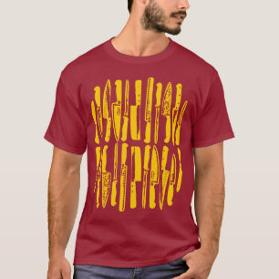 geschnitten und gewürfelt - orange auf dunkel T-Shirt