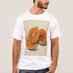 Geschnittene Kantalupenmeloneillustration T-Shirt