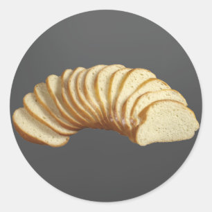 geschnittenes Brot Runder Aufkleber