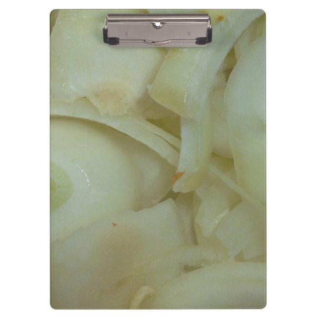 geschnittenes ZwiebelgemüsenahrungsmittelFoto Klemmbrett (Vorderseite)