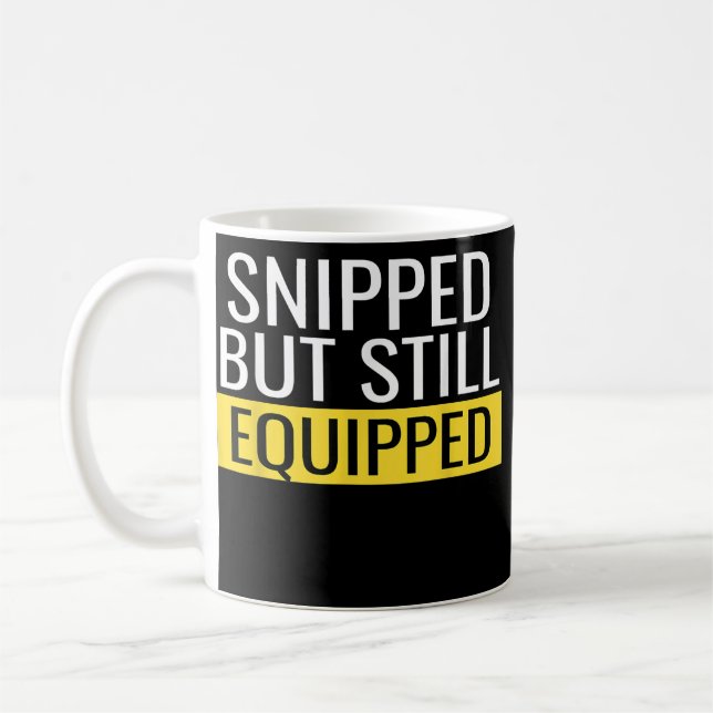 Geschnitzte, aber immer noch ausgerüstete Vasektom Kaffeetasse (Links)