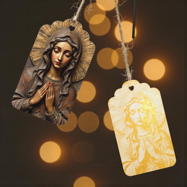 Geschnitzte Hingabe Holz-Maria Geschenkanhänger (Von Creator hochgeladen)