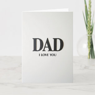 Geschnitzte Karte "Dad ich liebe Dich"