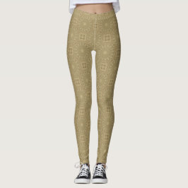 Geschnitzte Steinmedaillon-MED-Gamaschen Leggings