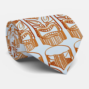 Geschnitzte Tiki Skulptur Thunder_Cove Krawatte