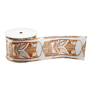 Geschnitzte Tiki Skulptur Thunder_Cove Satinband