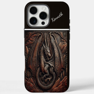 Geschnitzter Bergdrache iPhone 16 Pro Max Hülle