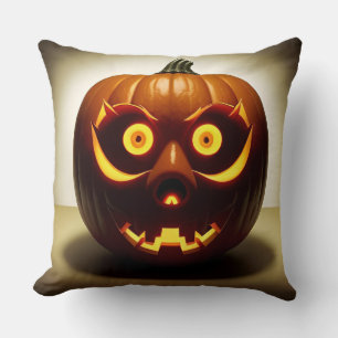 Geschnitzter Halloween-Kürbis Kissen