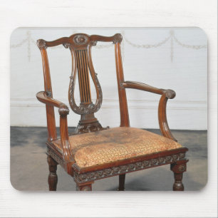 Geschnitzter Lyre-zurückstuhl, vorbei geliefert Mousepad