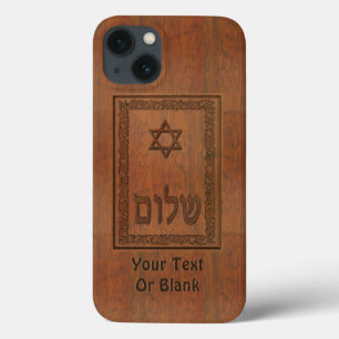 Geschnitztes hölzernes Shalom Case-Mate iPhone Hülle