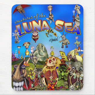 Geschöpfe des Luna-Meeres Mousepad
