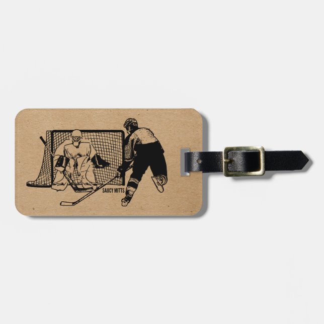 Geschossen auf NettoHockey Gepäckanhänger (Vorderseite horizontal)