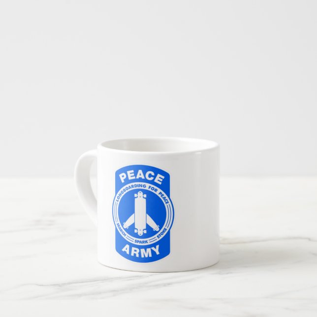 Geschossen von dieser Friedensarmee Espressotasse (Vorderseite Links)