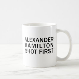 Geschossener zuerst - weißer T - Shirt Alexanders Kaffeetasse
