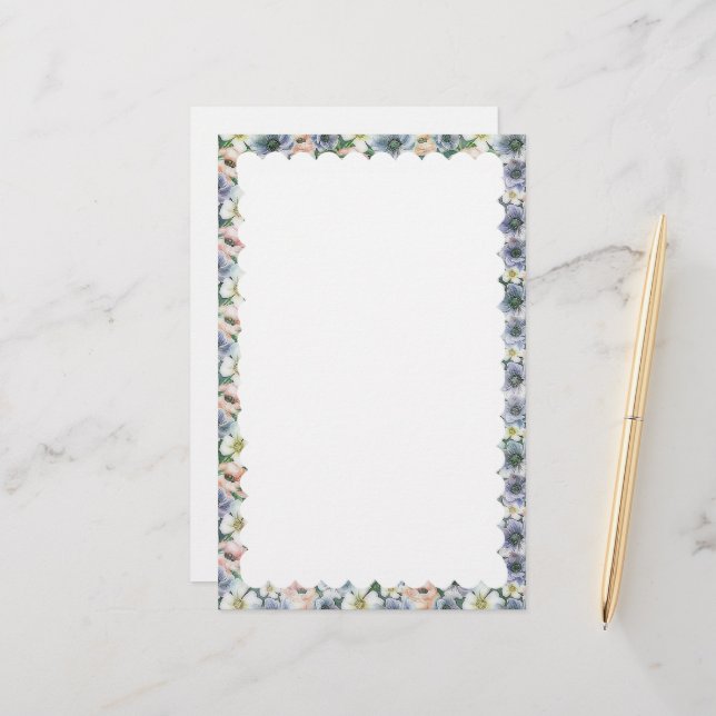 geschossenes Grenzpapier Briefpapier (Vorderseite/Rückseite Beispiel)