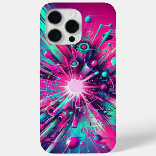 Geschottetes Chaos: Neonfarben-Spritzer Case-Mate iPhone Hülle