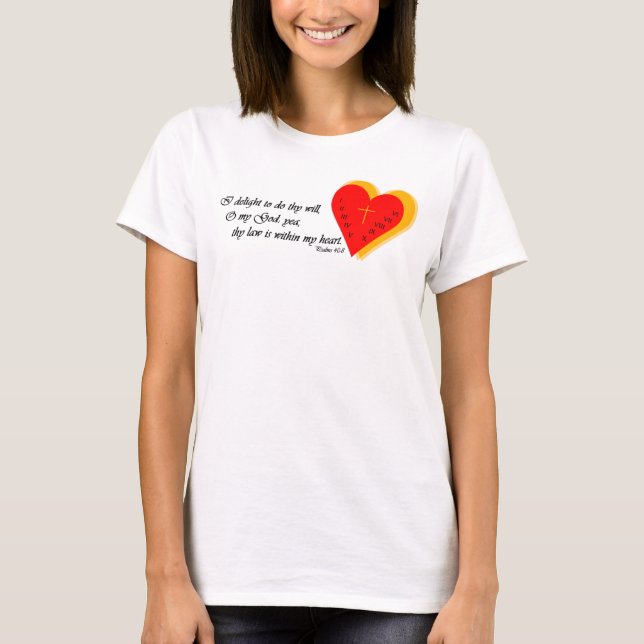 Geschrieben auf mein Herz T-Shirt (Vorderseite)