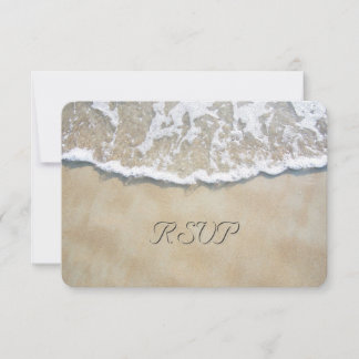 Geschrieben im Sand Beach Wedding UAWG RSVP Karte
